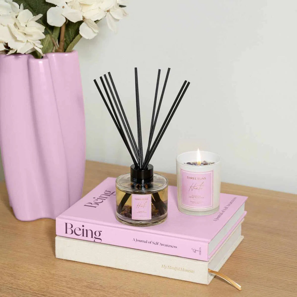 
                      
                        Hunti' | 100ml Diffuser of Tranquility | Camellia + Lotus Blossom-Diffuser-ThreeSuns
                      
                    