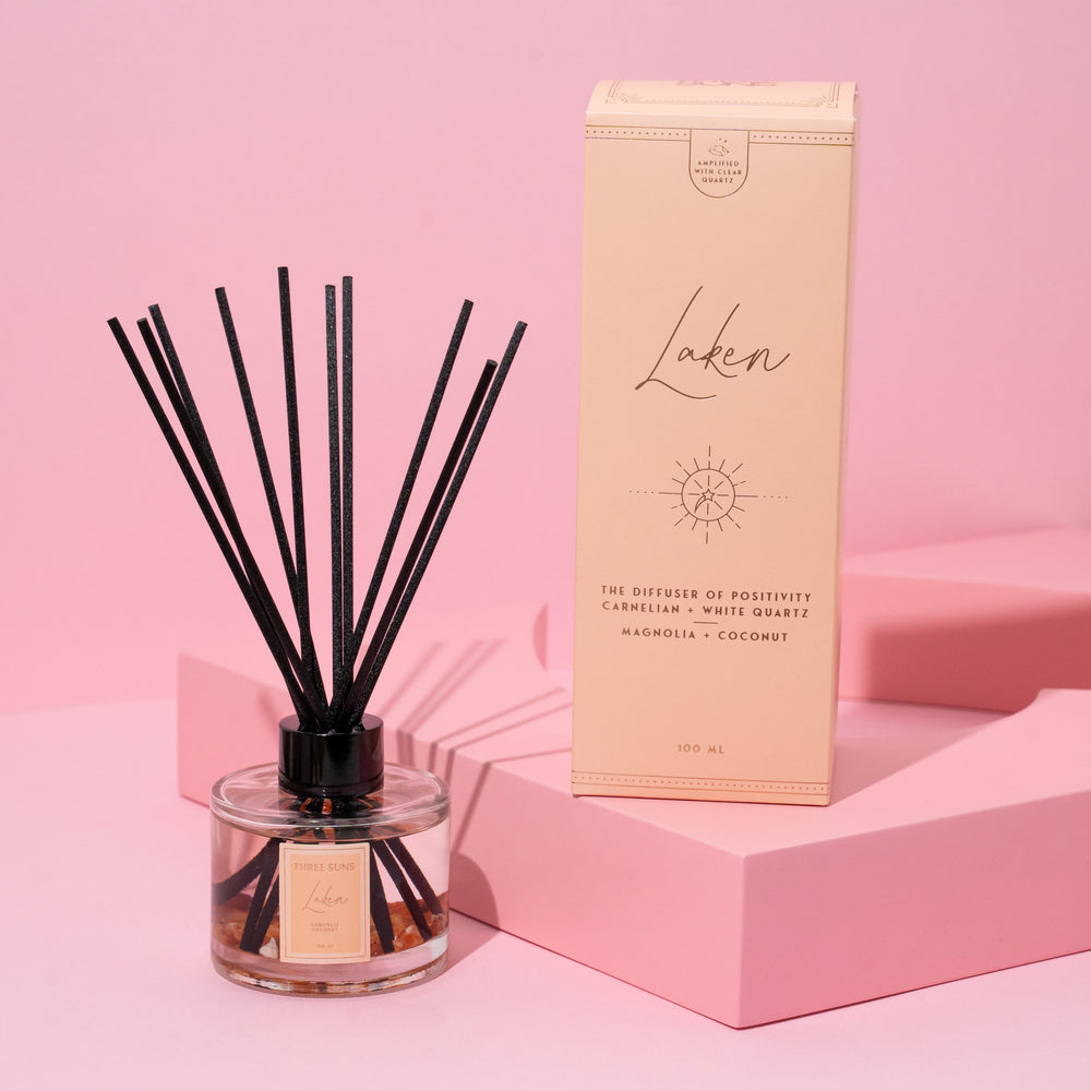 Laken | 100ml Diffuser of Positivity | Magnolia + Coconut - ThreeSuns