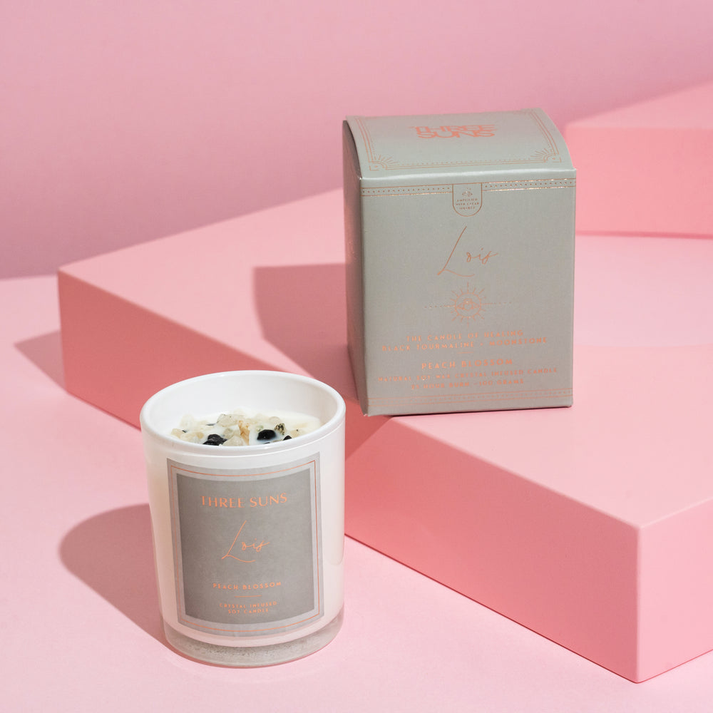 
                      
                        Lois’ | Mini Candle of Healing | Peach Blossom - ThreeSuns
                      
                    