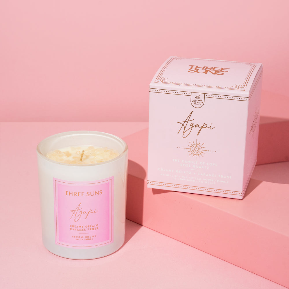 Agapi' | Candle of Love | Creamy Vanilla Gelato & Caramel Frosting