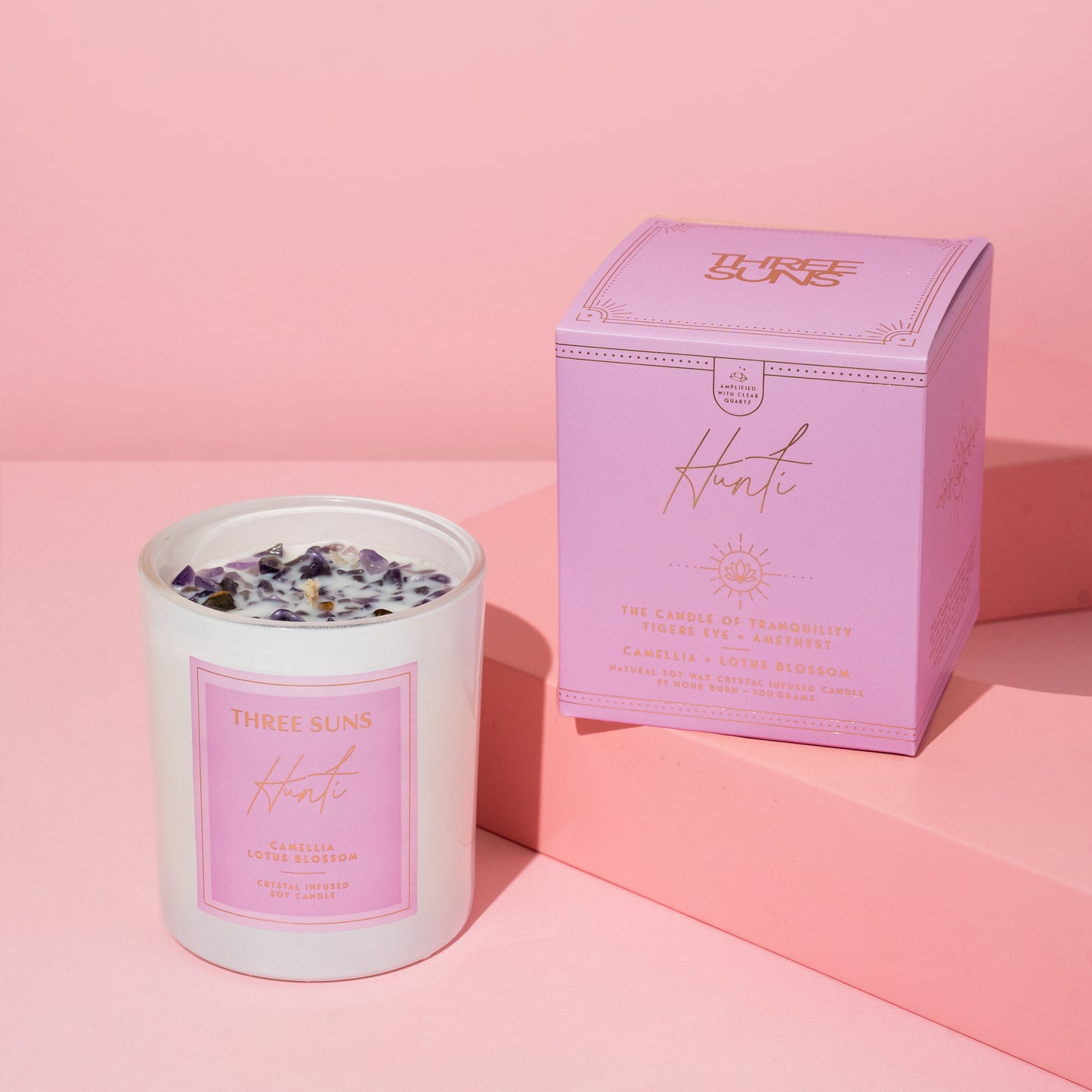 Hunti' | Candle of Tranquility | Camellia + Lotus Blossom