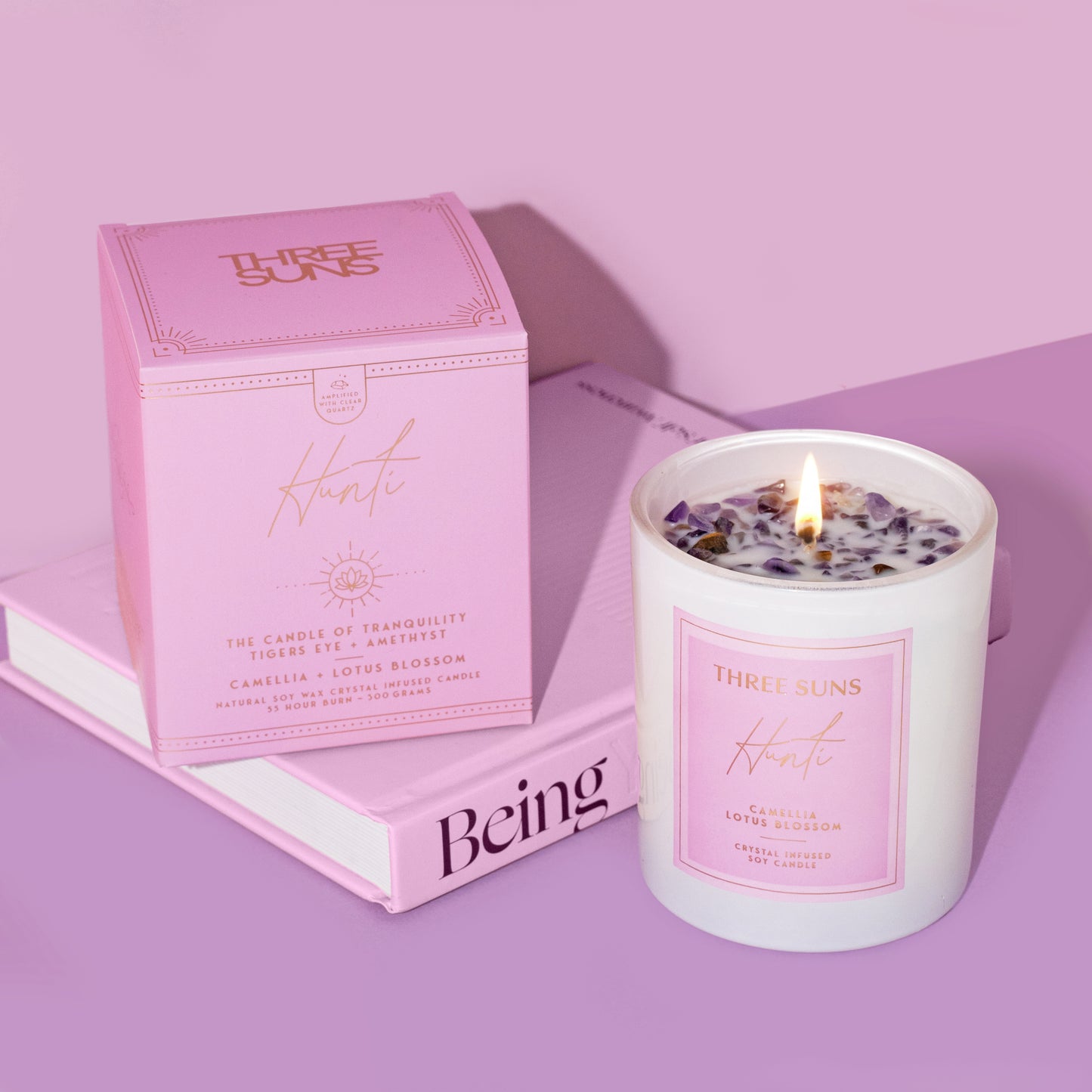 Hunti' | Candle of Tranquility | Camellia + Lotus Blossom