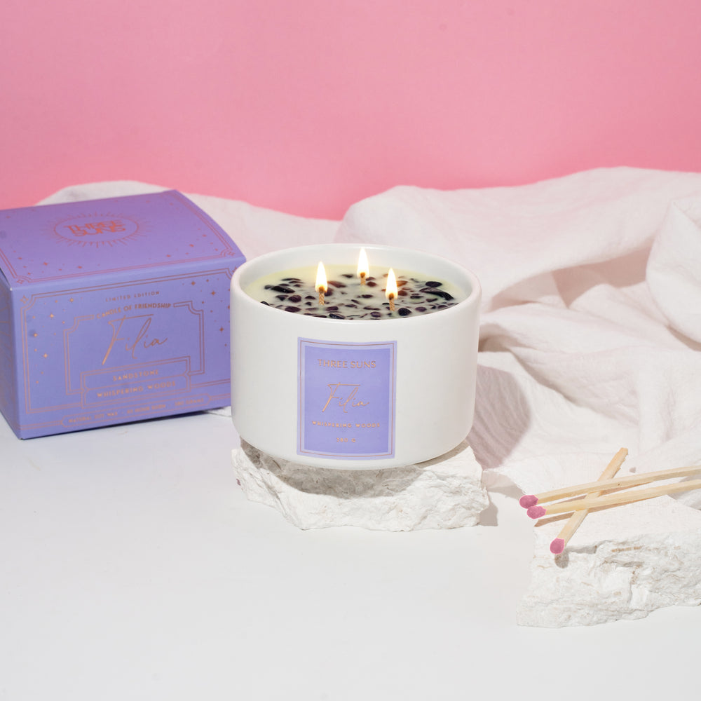 
                      
                        Filia |The Candle of Friendship | Whispering Woods 380G Ceramic Candle
                      
                    