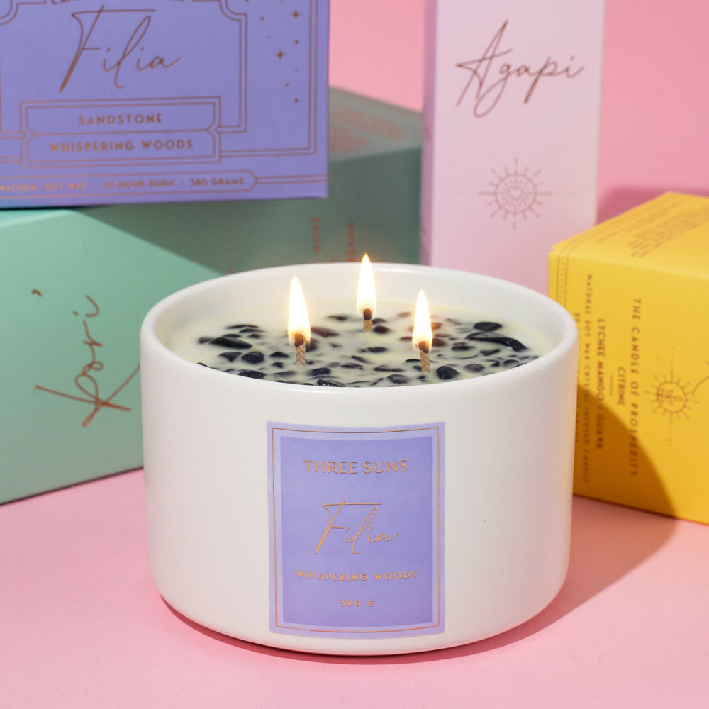 Filia |The Candle of Friendship | Whispering Woods 380G Ceramic Candle